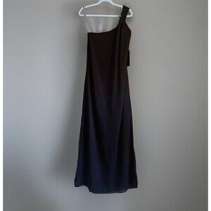 Pomander Place Black Soleil Gown Maxi Dress Asymmetric Size Medium Y2K Romantic